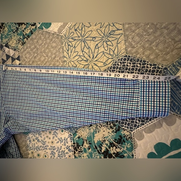 Izod Classic Fit Button Down XL Teal/Purple/Grey - Picture 10 of 11